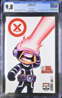 Image for X-Men #35 | Young Variant Cover | CGC 9.8 | UniversalCassara, Noto, Werneck, Opena, Simonson,Yu, Brooks, Romita Jr., Hanna, Vecchio,Caselli, Pichellli, Larroca & Garr�n artGerry Duggan, Kieron Gillen, Jed MacKay,Gail Simone, Chris Claremont & Al Ewingstories, Skottie Young cover