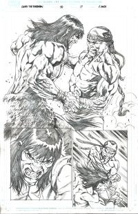 Image for  Conan the Barbarian #20 Page 17 Pencils and Inks
