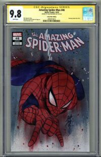 Image for AMAZING SPIDER MAN #46 CGC 9.8 SS SIGNED PEACH MOMOKO VARIANT COVER LOW POP RARE