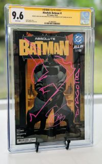 Image for Absolute Batman #1 CGC 9.6 SKETCH + SIGNED by Dragotta & Snyder 