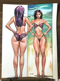 Image for Psylocke Butterfly Bikini 9x12 "