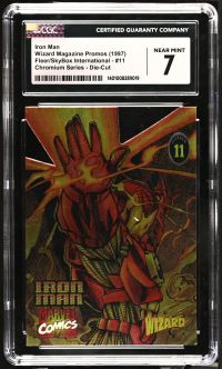 Image for Iron Man #11 | Wizard Magazine Promos | Chromium Series, Die-Cut | CGC 7