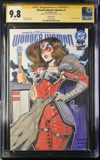 Image for Absolute Wonder Woman #1 sketch cover by Mel Milton CGC 9.8
