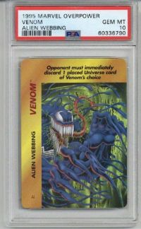 Image for 1995 MARVEL OVERPOWER VENOM ALIEN WEBBING PSA 10 LOW POP VERY RARE