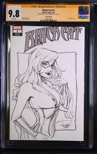 Image for Black Cat #1 CGC 9.8 Signed & Sketched by Sabine Rich