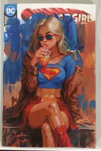 Image for Supergirl- Acrylic painting on Blank Variant comic