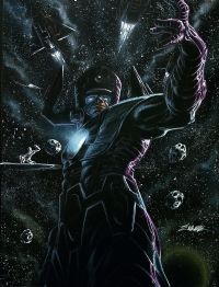 Image for Galactus And silver Surfer Black paper 11x17  by Manu Silva 