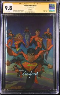 Image for Action Comics #1051 | Foil Edition | CGC 9.8 | Signature SeriesSIGNED BY DAN MORA ON 9/15/23Dan Mora cover"Virgin" cover.Phillip Kennedy Johnson, Dan Jurgens &Leah Williams stories, Rafa Sandoval,Lee Weeks & Marguerite Sauvage art