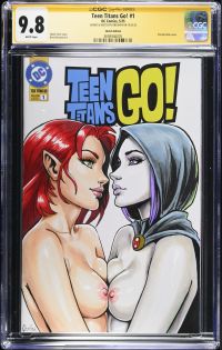 Image for Teen Titans Go! #1 | Sketch Edition | CGC 9.8 | Signature SeriesCGC Signature Series witnessed the  Obsidian signing on 10/25/25.SIGNED & SKETCH BY OBSIDIAN ON 10/25/25Partial blank cover.Sholly Fisch storyDario Brizuela art