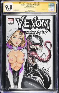 Image for Venom: Separation Anxiety #1 CGC 9.8 Signed & Sketched by Obsidian