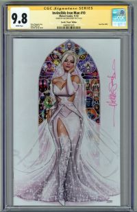 Image for INVINCIBLE IRON MAN #10 CGC 9.8 SS SIGNED NATHAN SZERDY VIRGIN COVER EMMA FROST