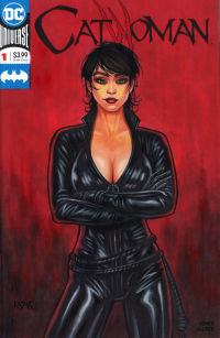 Image for Catwoman painted sketch cover by Frank Kadar