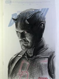 Image for Daredevil Ink Wash Portrait