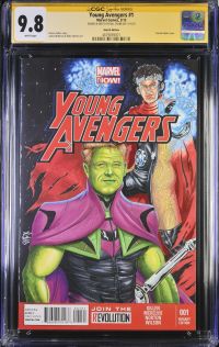 Image for Young Avengers #1 Sketch Edition CGC 9.8 Signed & Sketched by Bill Crabb