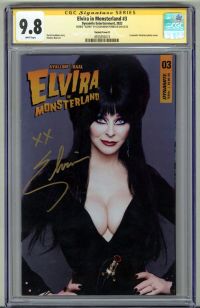 Image for ELVIRA IN MONSTERLAND #3 CGC 9.8 SS SIGNED CASSANDRA PETERSON VARIANT D POP 8
