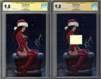 Image for GARV GIRLS SET CGC 9.8 SS SIGNED KEITH GARVEY SANTA FAN CANVAS EDITION A/B LE 25