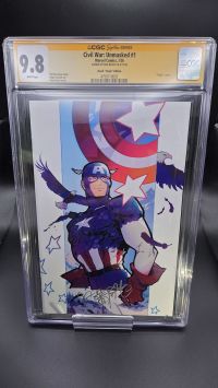 Image for 9.8 CGC CIVIL WAR UNMASKED #1 ROSE BESCH 1:100 VIRGIN SIGNED by Rose Besch 🔥 1 of 1 RARE