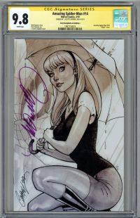 Image for AMAZING SPIDER-MAN #14 CGC 9.8 SS SIGNED J SCOTT CAMPBELL VIRGIN VARIANT L RARE