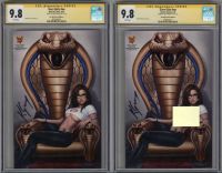 Image for GARV GIRLS SET CGC 9.8 SS SIGNED KEITH GARVEY GI JOE FAN PAGE CANVAS EDITION A/B
