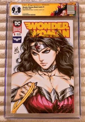 ** Original Art Sketch Cover - Artgerm WONDER WOMAN CGC 9.8 ** | Raremarq