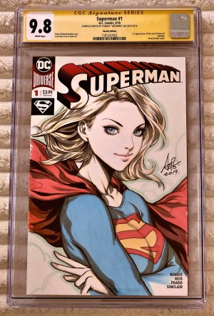 ** Original Art Sketch Cover - Artgerm SUPERGIRL CGC 9.8 **