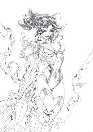 John Royle | Original Zenescope Syke Cover Pencil Art Zenescope Diamond SilverGoldPlatinum Collectible | Raremarq