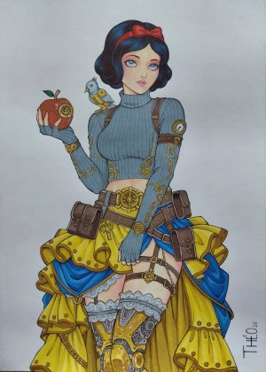 Steampunk Snow White, 8.3” X 11.8” | Raremarq