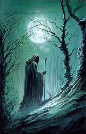 Monte M. Moore - “The Reaper Cometh” published graphic novel cover by Monte Moore