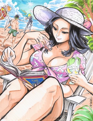 Chris Metzner - "Beach Robin" Original Drawing by Chris Metzner