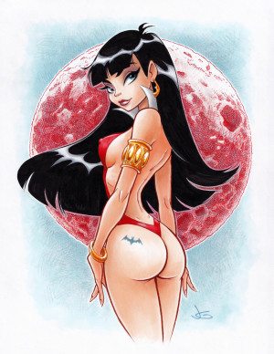 Jack Gray - Original Vampirella inspired Commission by Jack Gray 8.5x11