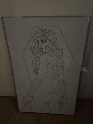 La Muerta: Pin Ups #1 Sketch Cover by Ryan Kincaid | Raremarq