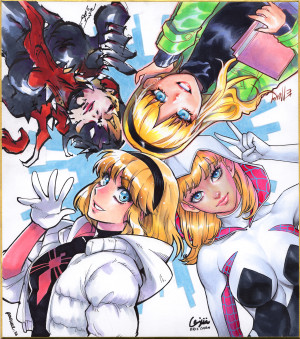 Eric Chen - Gwen Stacy Shikishi Collab by Eric Chen, Saowee, Art of Ellery and Takumi