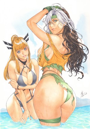 Savage Land Rogue and Magik by Homare