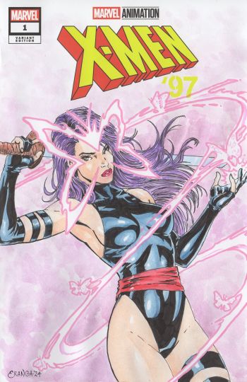 Image of Psylocke: 9.8 CGC Graded Sketch Cover Art