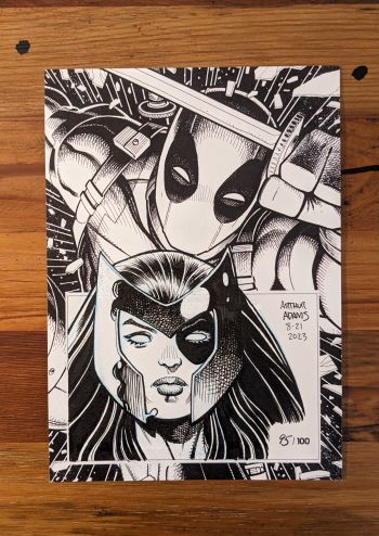 Image of Domino sketch by Arthur Adams