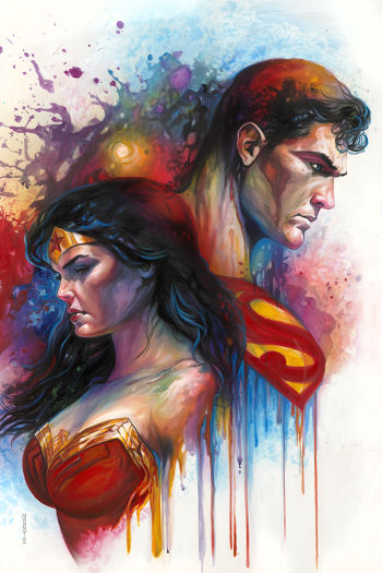Image of "The Brave" Licensed DC Comics fine art print by artist Monte M. Moore