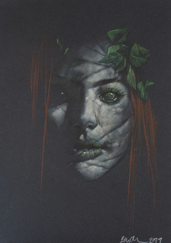 Image of BEN OLIVER Poison Ivy Cover artwork - Batman: Arkham and DCeased #6