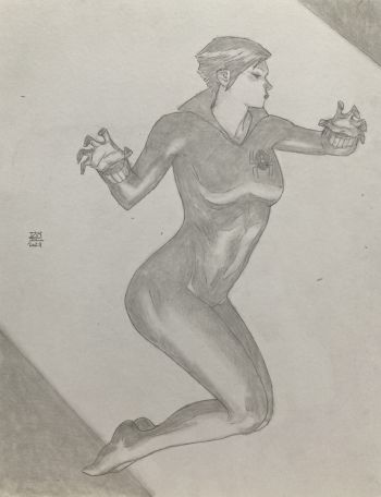 Image of Black Widow! Gray Suit!