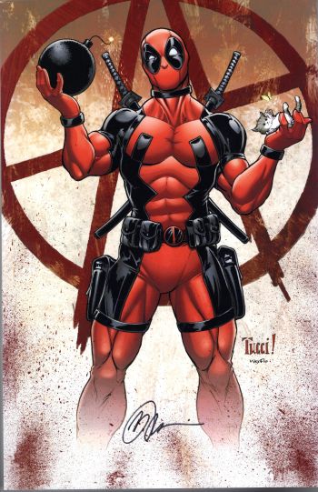 Image of DEADPOOL PRINT SIGNED BILLY TUCCI