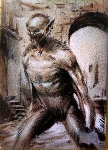 Image of Bram stoker's DrĂ¡cula 1/1 sketch card by Manu Silva