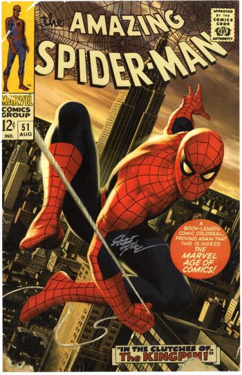Image of SPIDER-MAN 51 FAUX COVER PRINT SIGNED STEVE EPTING