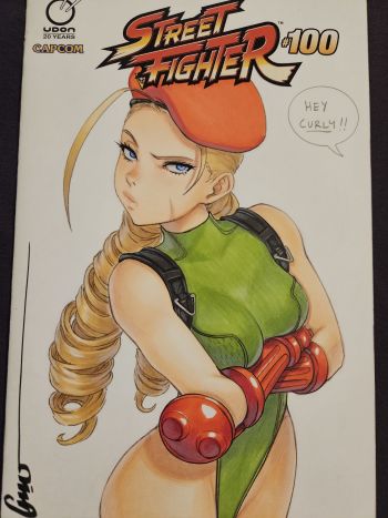 Image of Street Fighter #100 Sketch Cover - Cammy w/curls Sketch Cover by Omar Dogan