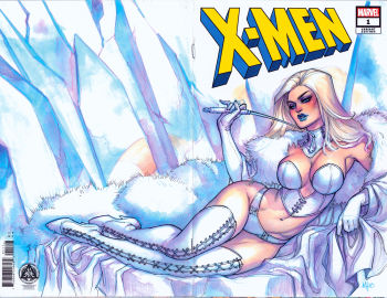 Image of EMMA FROST Sketch Cover – X-MEN #1 Variant – by Meghan Hetrick
