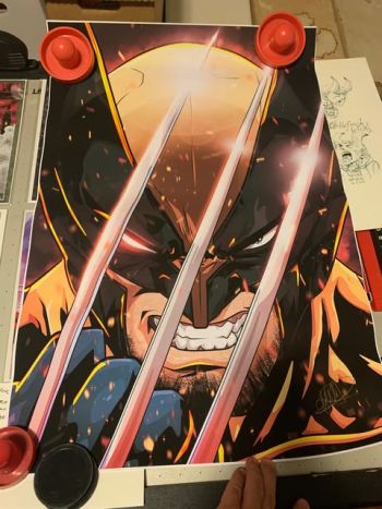 Image of WOLVERINE COLOR PRINT SIGNED KYLE WITCOSKI