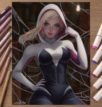 Image of Spider Gwen - Original Artwork by David Dias