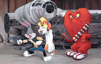Image of “My Hero”, Looney Tunes/ Star Wars mashup