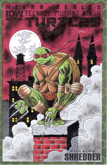 Image of TMNT (RAPHAEL) ORIGINAL ART SKETCH COVER SIGNED CHRIS RING