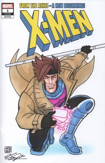 Image of X-Men Gambit sketch cover by Tim Shinn