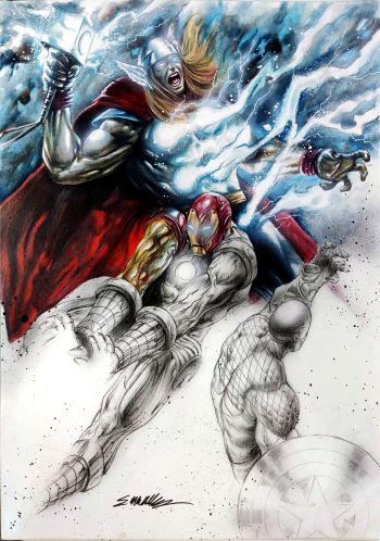 Image of Avengers 11x17 by Manu Silva