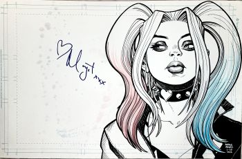Image of Harley Quinn Original Art by Arthur Adams on 11 x 17!